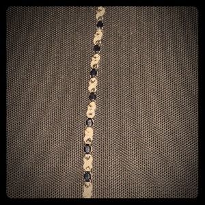 Sapphire and diamond accent bracelet